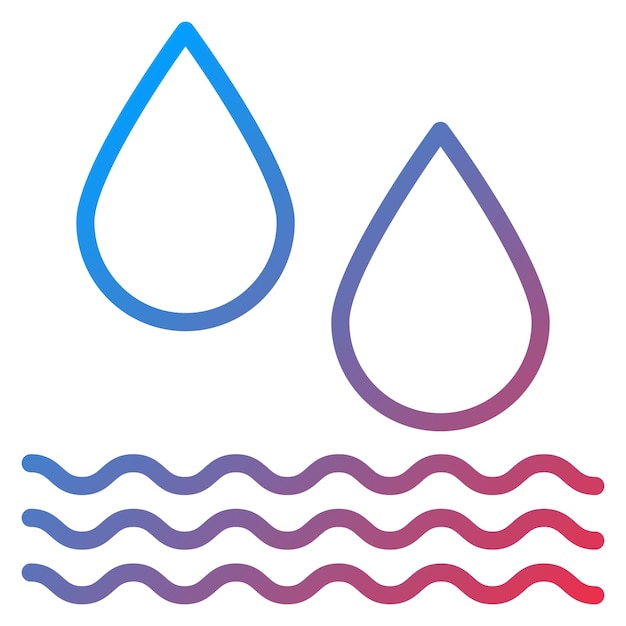 La imagen vectorial del icono de agua se puede utilizar para Raw Metrial