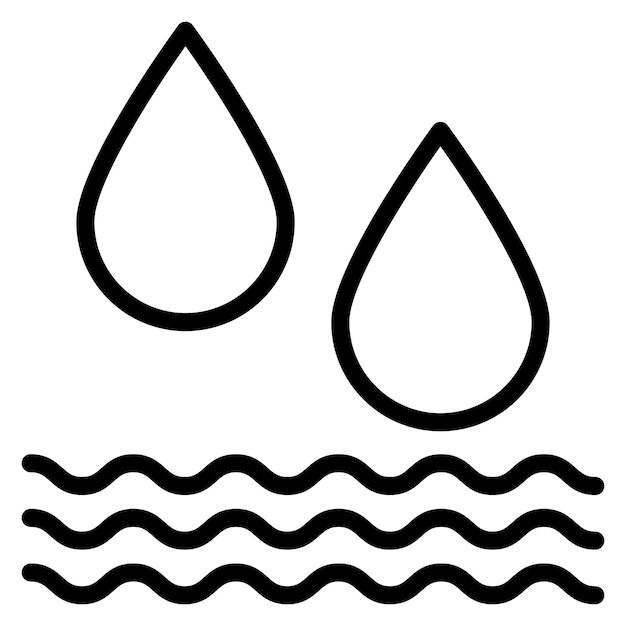 La imagen vectorial del icono de agua se puede utilizar para Raw Metrial
