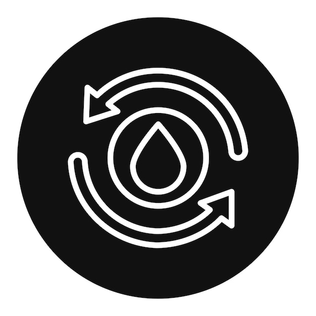 Imagen vectorial de icono de agua sostenible Puede utilizarse para la crisis del agua