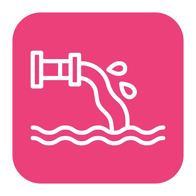 Imagen vectorial del icono de las aguas residuales Se puede utilizar para la crisis del agua