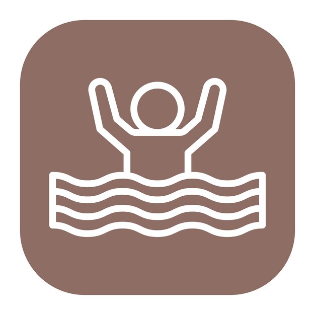 Imagen vectorial de icono de ahogamiento Se puede usar para Burnout