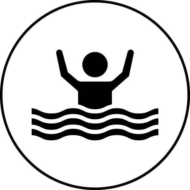 Imagen vectorial de icono de ahogamiento Se puede usar para Burnout