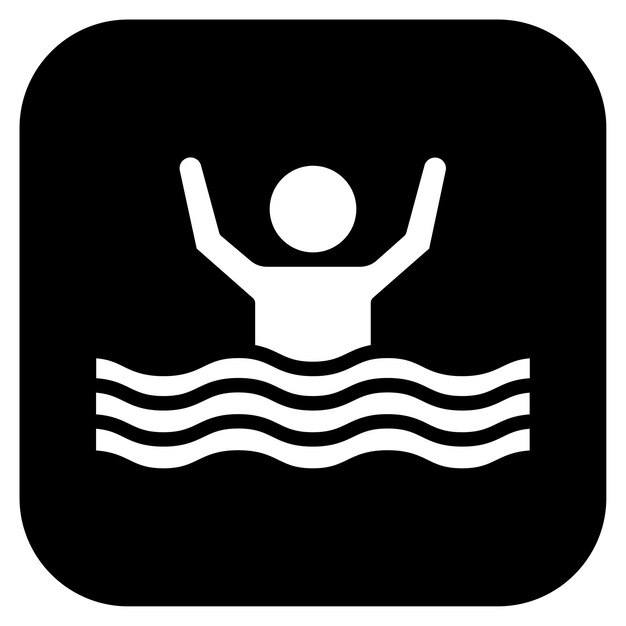 Imagen vectorial de icono de ahogamiento Se puede usar para Burnout