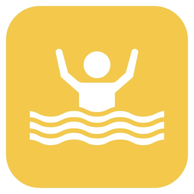 Imagen vectorial de icono de ahogamiento Se puede usar para Burnout