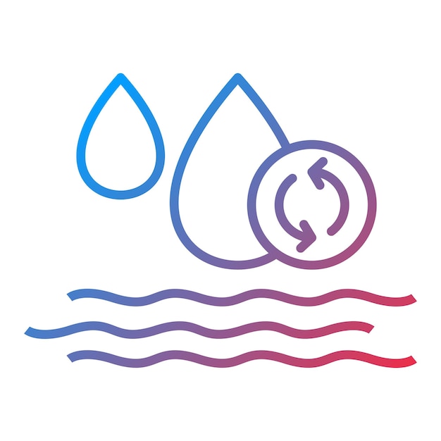 La imagen vectorial del icono de Ahorro de Agua se puede utilizar para la Energía Sostenible