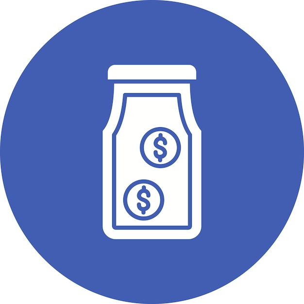 Imagen vectorial de icono de ahorro de dinero Se puede usar para negocios y oficinas