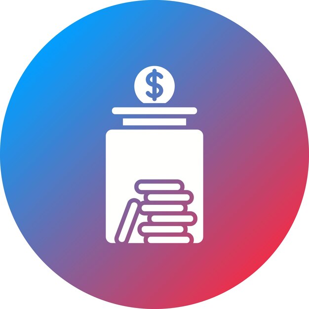 Imagen vectorial del icono de ahorro de dinero Se puede utilizar para banca y finanzas