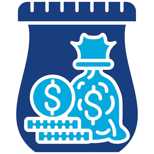 Imagen vectorial del icono de ahorro Se puede utilizar para Fintech