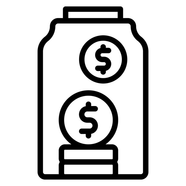 Imagen vectorial del icono de ahorro Se puede utilizar para la jubilación