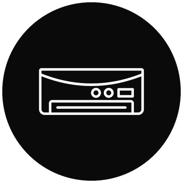 Imagen vectorial del icono del aire acondicionado Se puede utilizar para artículos para el hogar
