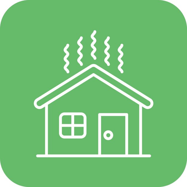 Imagen vectorial del icono de aislamiento del hogar Se puede utilizar para una vida sostenible