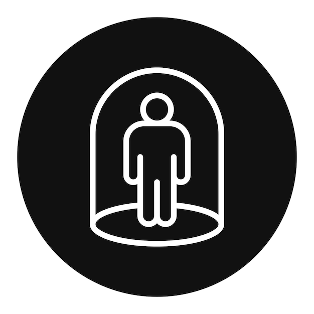 Imagen vectorial de icono de aislamiento social Se puede usar para la intimidación en la sociedad
