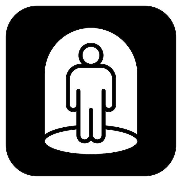 Imagen vectorial de icono de aislamiento social Se puede usar para la intimidación en la sociedad