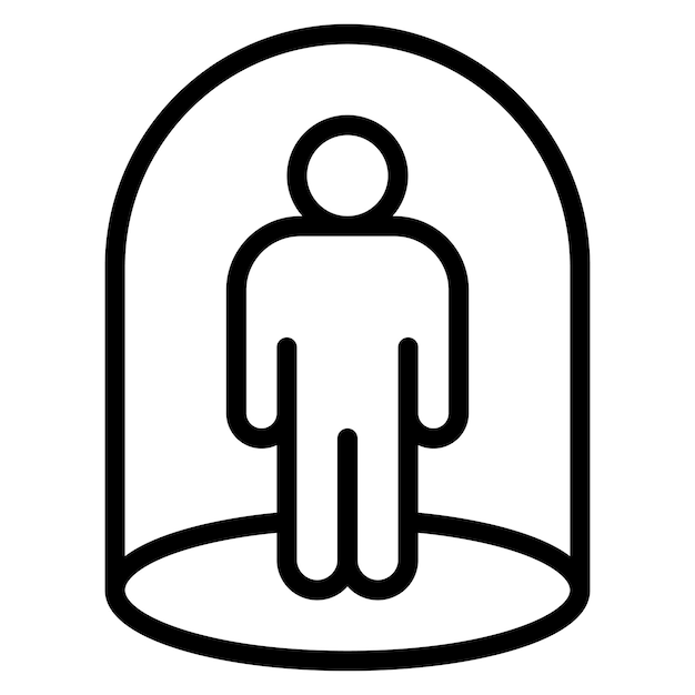 Imagen vectorial de icono de aislamiento social Se puede usar para la intimidación en la sociedad