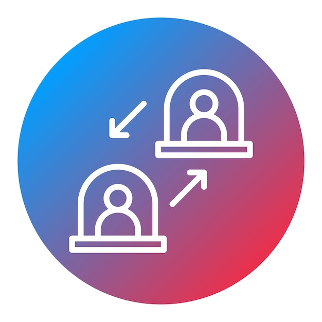 Imagen vectorial del icono de aislamiento social Se puede utilizar para los servicios domésticos