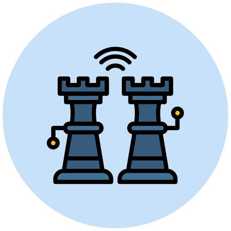 Vector imagen vectorial de icono de ajedrez inteligente se puede usar para biometría