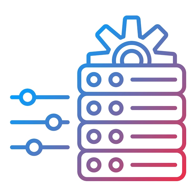 Imagen vectorial del icono de ajuste de datos Se puede utilizar para el análisis de datos
