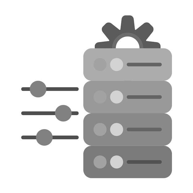 Imagen vectorial del icono de ajuste de datos Se puede utilizar para el análisis de datos