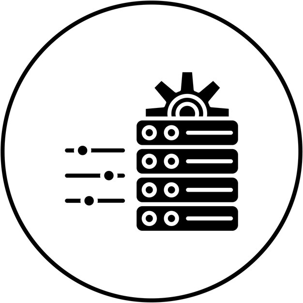 Imagen vectorial del icono de ajuste de datos Se puede utilizar para el análisis de datos