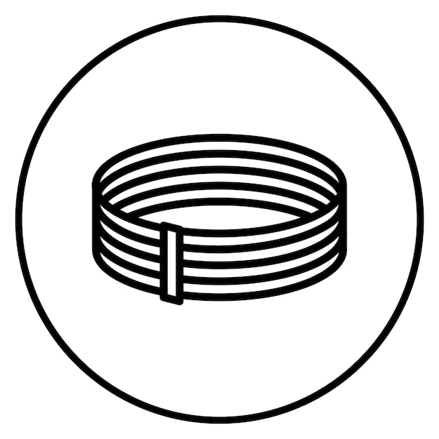 Imagen vectorial de icono de alambre de metal Se puede utilizar para la artesanía