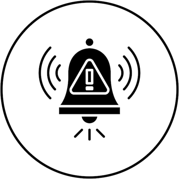 Imagen vectorial del icono de alarma de advertencia Puede utilizarse para la seguridad