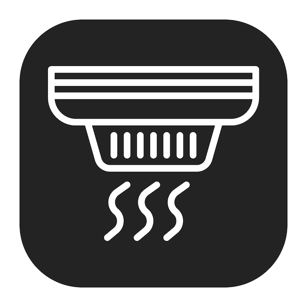 Imagen vectorial del icono de la alarma de humo Se puede utilizar para fumar