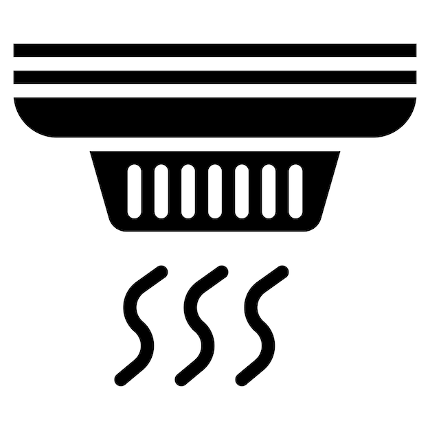 Imagen vectorial del icono de la alarma de humo Se puede utilizar para fumar