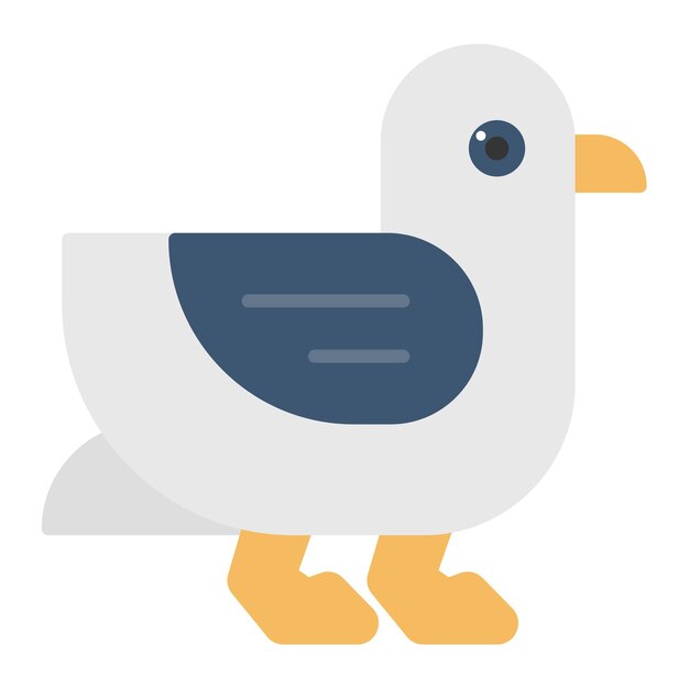 Imagen vectorial de icono de albatros Se puede usar para Coastline