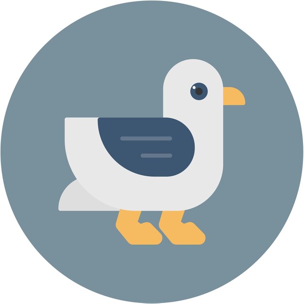 Imagen vectorial de icono de albatros Se puede usar para Coastline