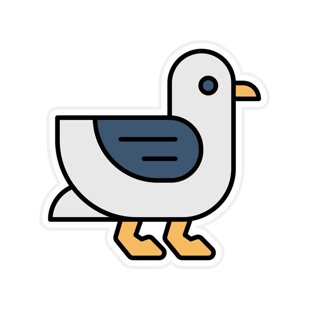 Imagen vectorial de icono de albatros Se puede usar para Coastline