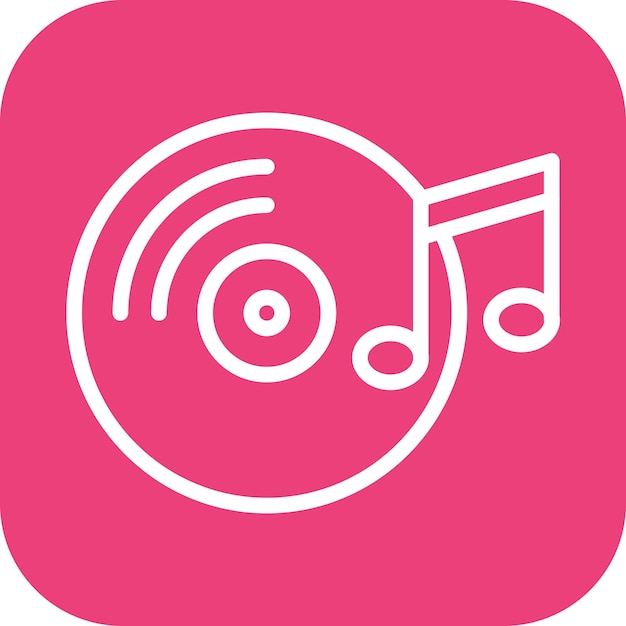 La imagen vectorial del icono del álbum de música se puede utilizar para Artist Studio