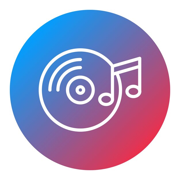 La imagen vectorial del icono del álbum de música se puede utilizar para Artist Studio
