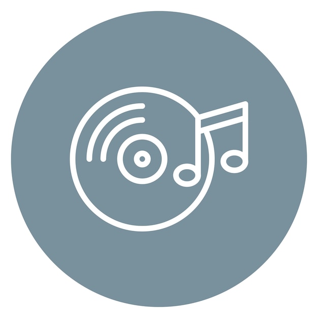 La imagen vectorial del icono del álbum de música se puede utilizar para Artist Studio