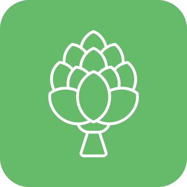 Imagen vectorial del icono de la alcachofa Se puede utilizar para la jardinería