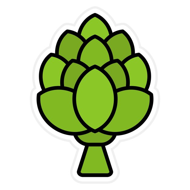 Imagen vectorial del icono de la alcachofa Se puede utilizar para la jardinería
