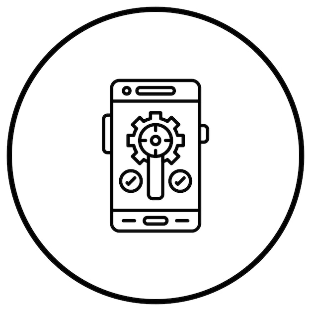 Imagen vectorial del icono de alcance Se puede utilizar para el desarrollo de aplicaciones móviles