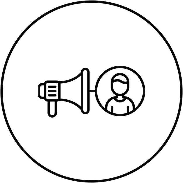Imagen vectorial de icono de alcance social Se puede utilizar para el marketing de influencers