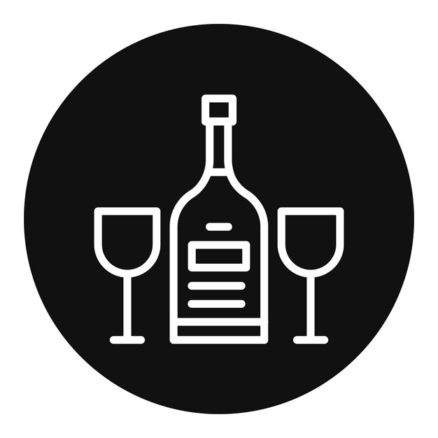 Imagen vectorial de icono de alcohol Se puede usar para Adicción