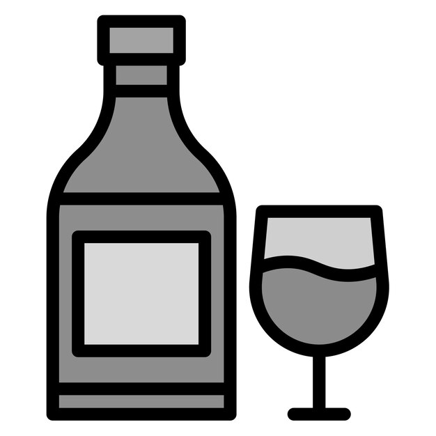 Imagen vectorial de icono de alcohol Se puede usar para Luxury