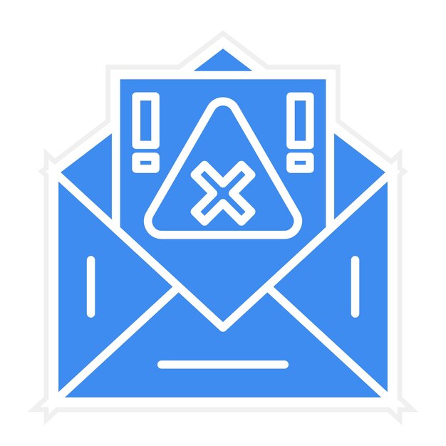 Imagen vectorial del icono de alerta de correo electrónico Se puede utilizar para la seguridad