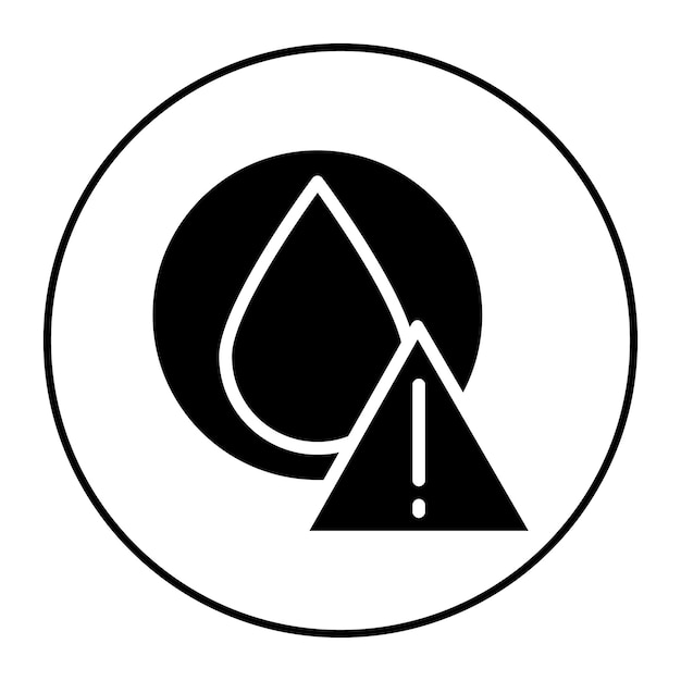 Imagen vectorial del icono de alerta de crisis de agua Se puede utilizar para la crisis de agua