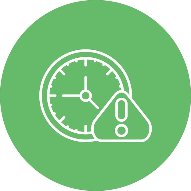 Imagen vectorial del icono de alerta de hora Se puede utilizar para la hora y la fecha