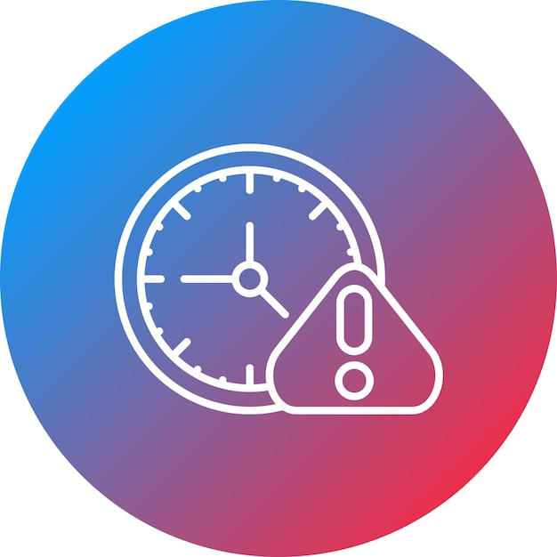Imagen vectorial del icono de alerta de hora Se puede utilizar para la hora y la fecha