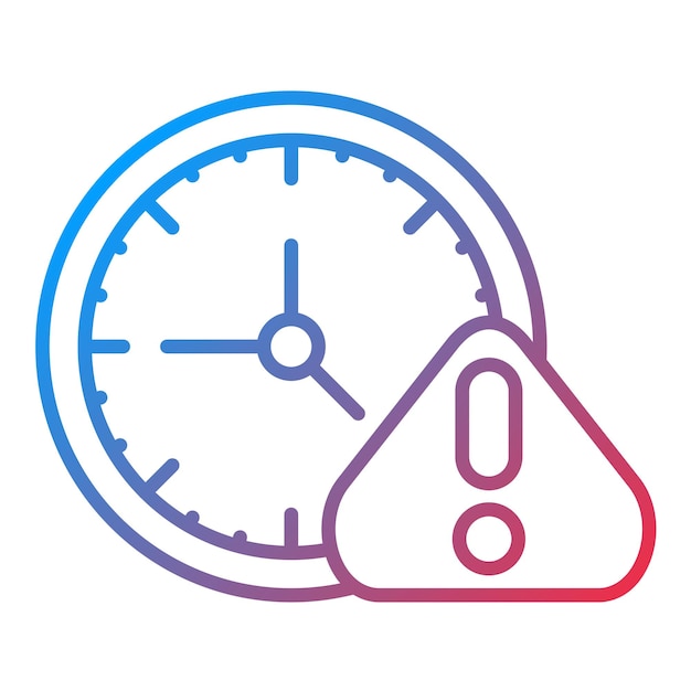 Imagen vectorial del icono de alerta de hora Se puede utilizar para la hora y la fecha
