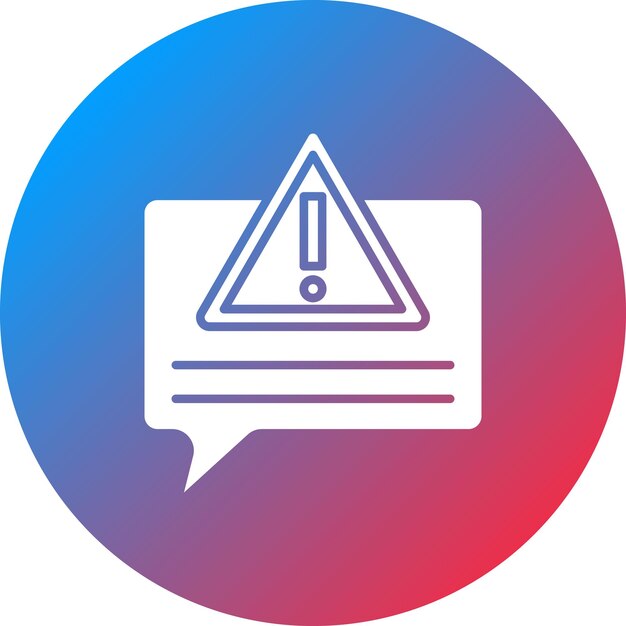 Imagen vectorial de icono de alerta de mensaje Se puede utilizar para el marketing web