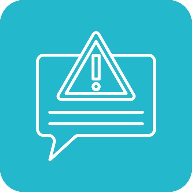 Imagen vectorial de icono de alerta de mensaje Se puede utilizar para el marketing web