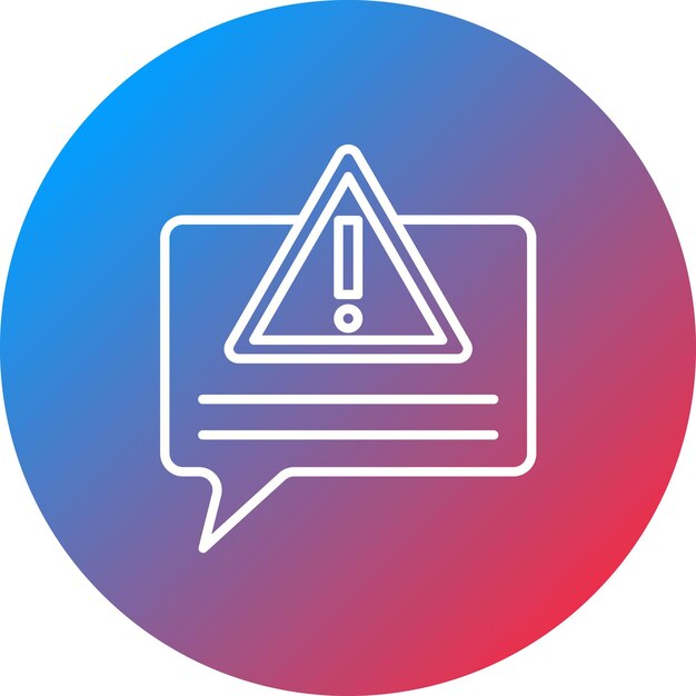 Imagen vectorial de icono de alerta de mensaje Se puede utilizar para el marketing web