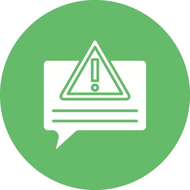 Imagen vectorial de icono de alerta de mensaje Se puede utilizar para el marketing web