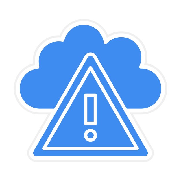 Imagen vectorial del icono de alerta de nube Se puede utilizar para la computación en nube