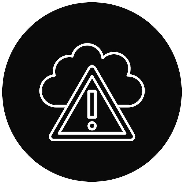 Imagen vectorial del icono de alerta de nube Se puede utilizar para la computación en nube